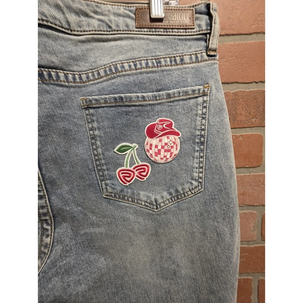 Rock and Roll Denim Womens 36×27 High Rise Straight Cropped‎ Jeans